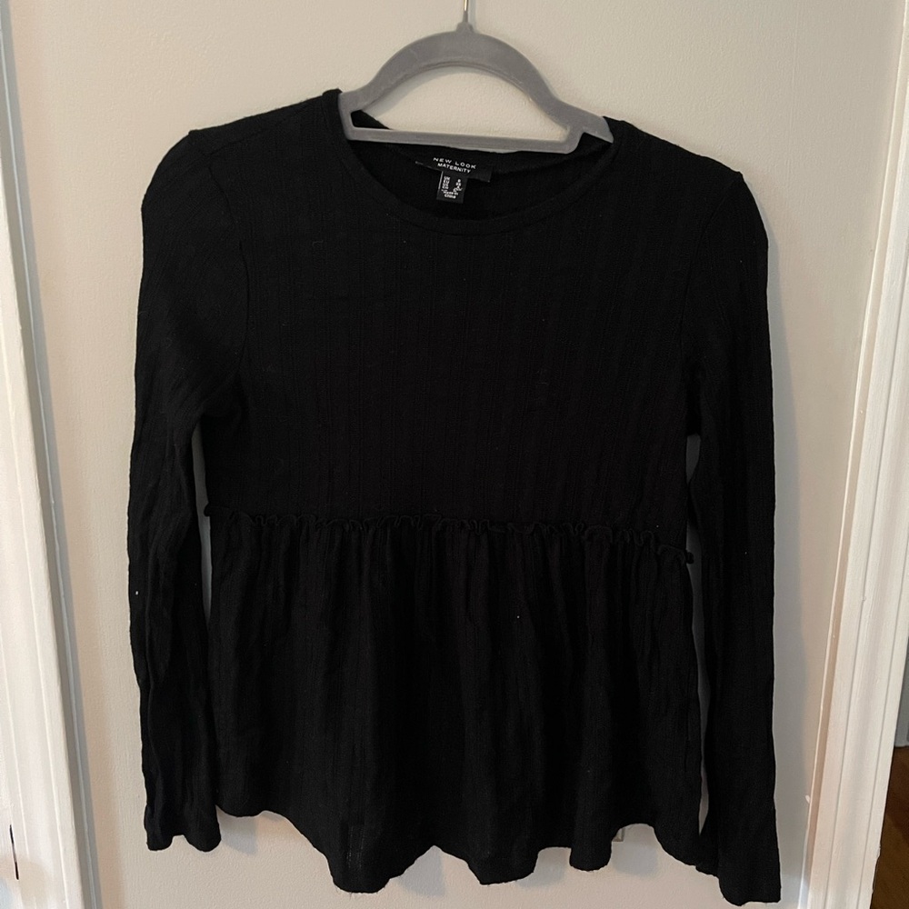 New Look Maternity Long Sleeve Peplum Blouse